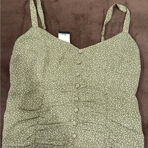 Abercrombie & Fitch Olive Floral Camisole